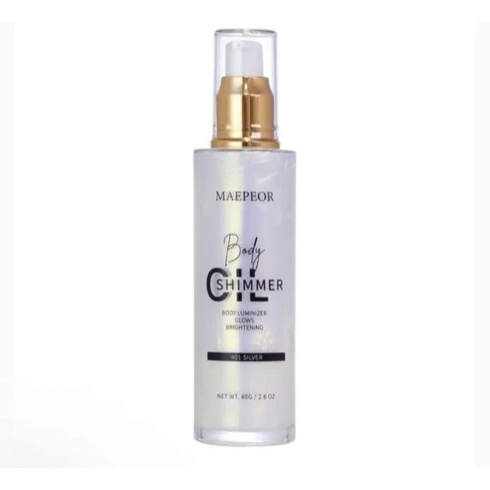 NEW Maepeor Body Shimmer Oil #01 Silver 2.8oz Sealed in Box 6/2027 Expiration